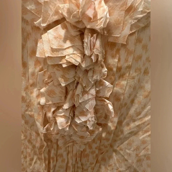 J. Crew sleeveless ruffle animal print tank top peach white 6 leopard print - Picture 3 of 11